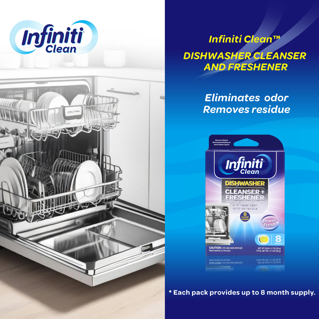 Infiniti Clean Dishwasher Cleanser & Freshener 8 Pack