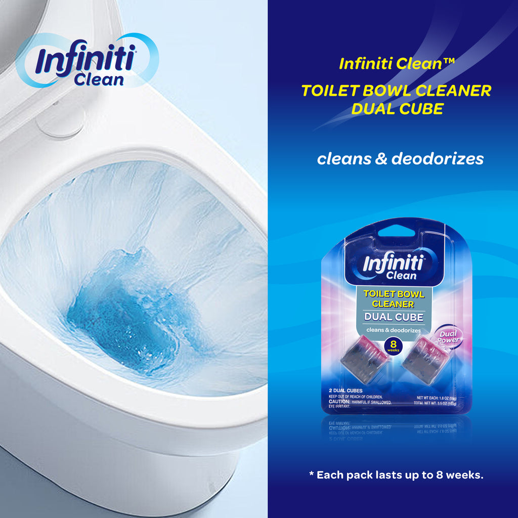 Infiniti Clean Dual Cube Toilet Bowl Cleaner 2 Pack