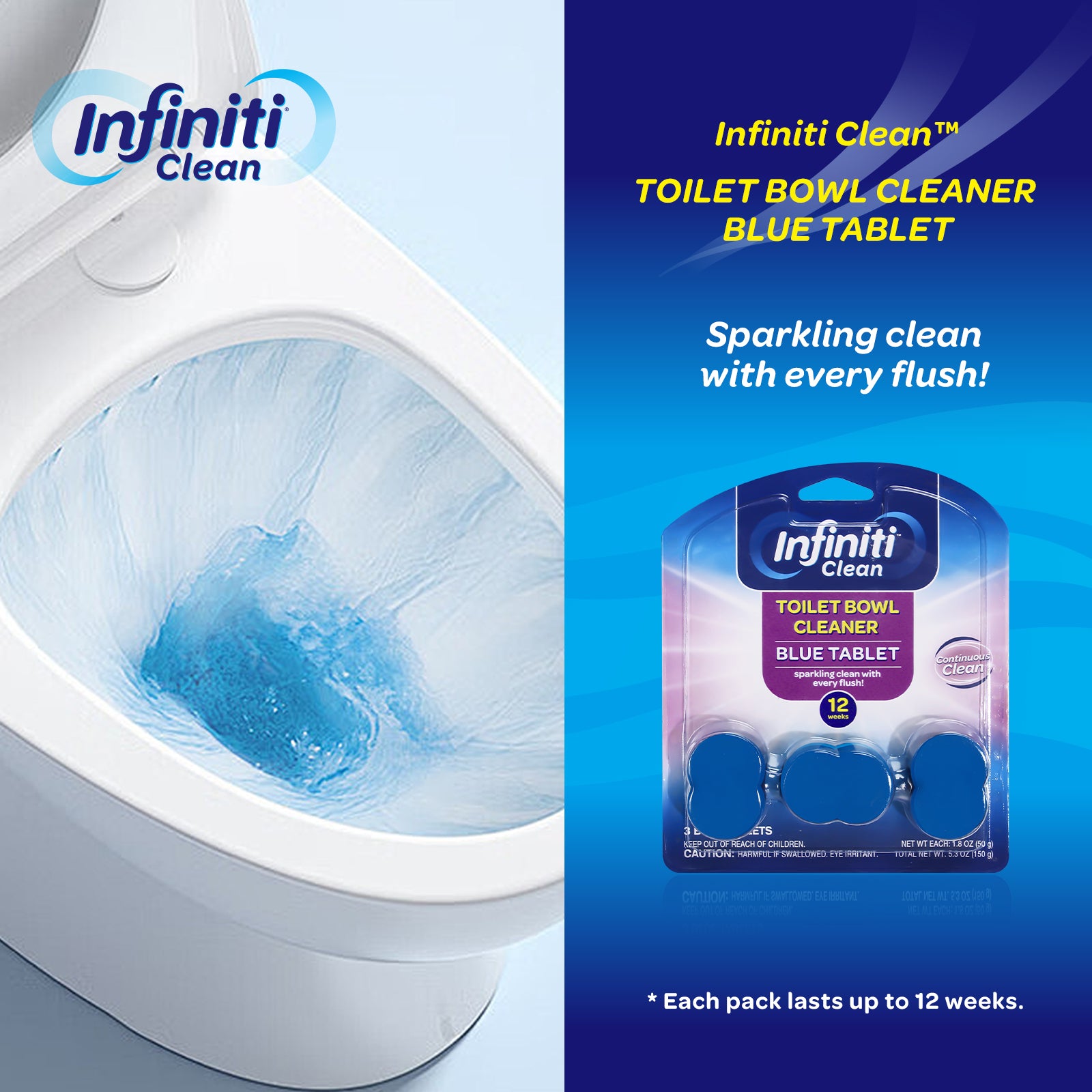 Toilet Bowl Cleaner Blue Tablets