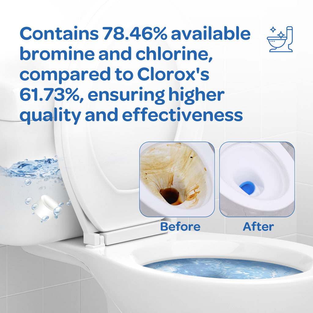 Infiniti Clean Toilet Bowl Cleaner Bleach Tablets - 2 Pack for Tank