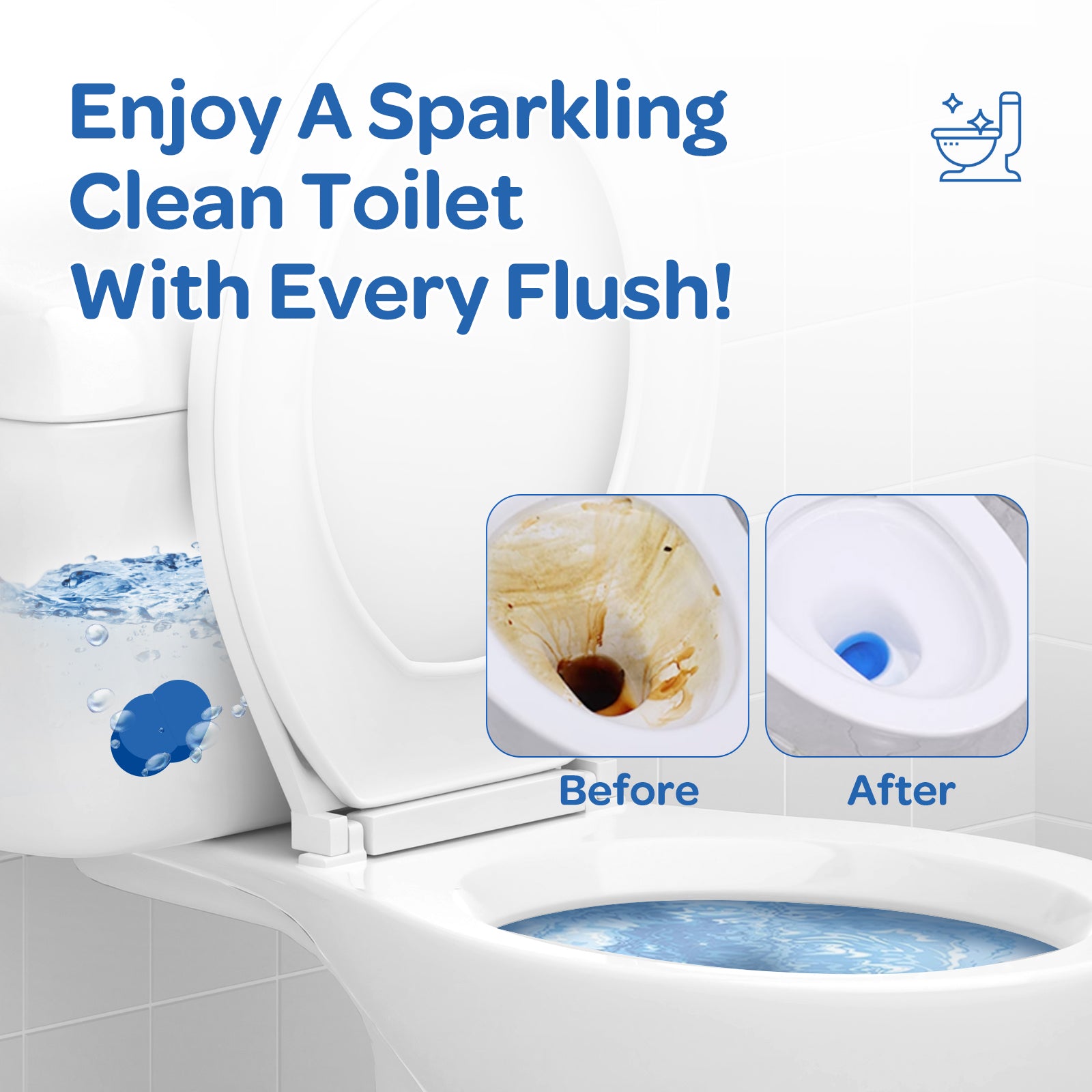 Toilet Bowl Cleaner Blue Tablets