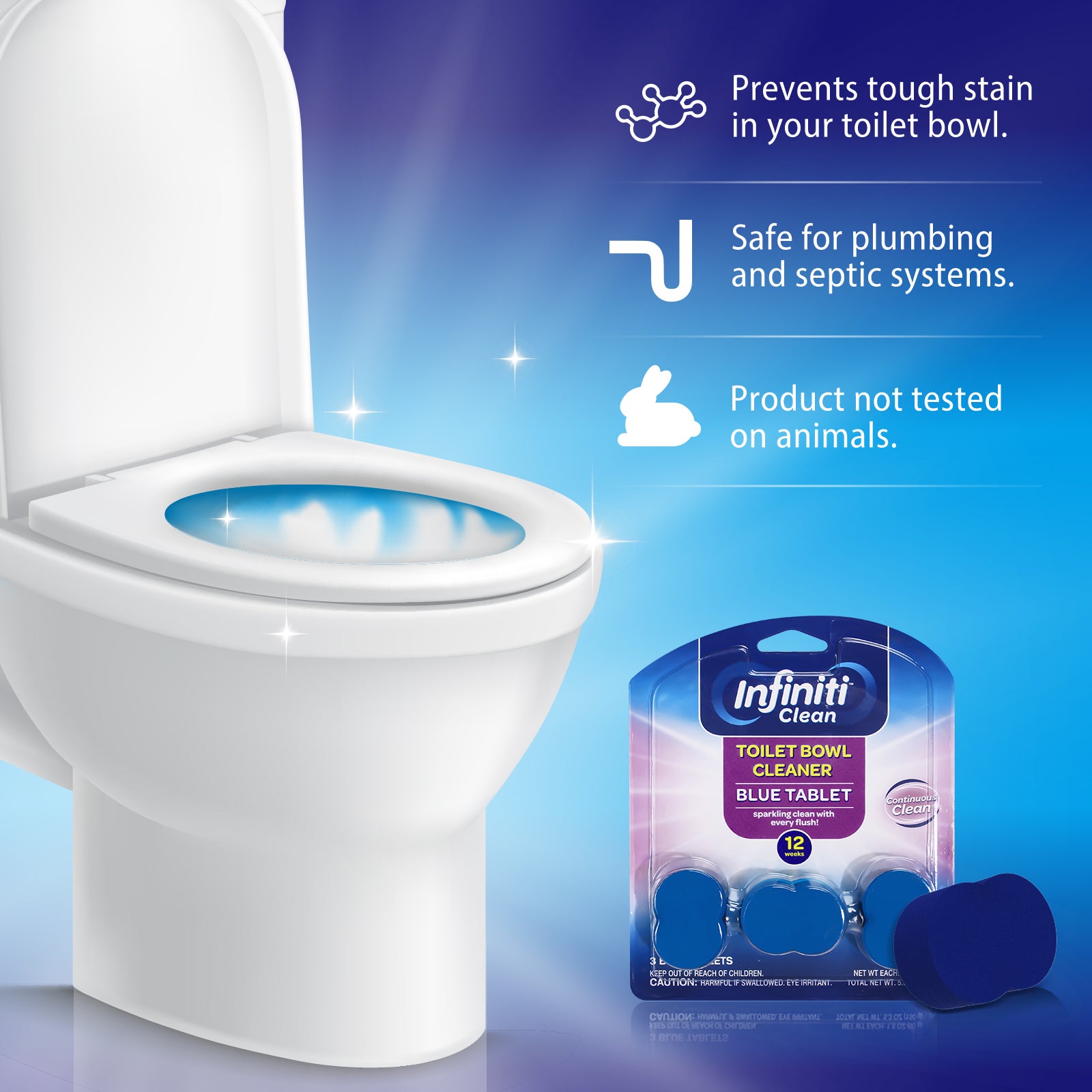 Toilet Bowl Cleaner Blue Tablets