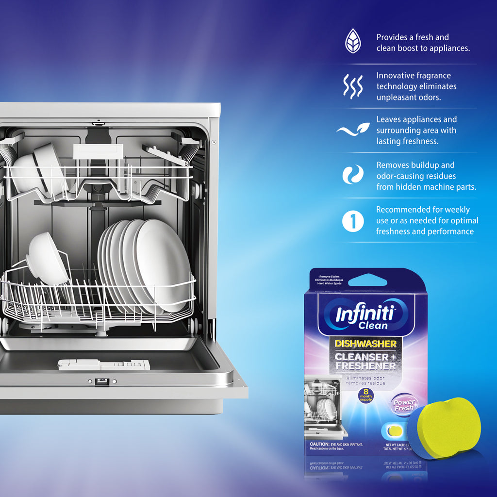 Infiniti Clean Dishwasher Cleanser & Freshener 8 Pack