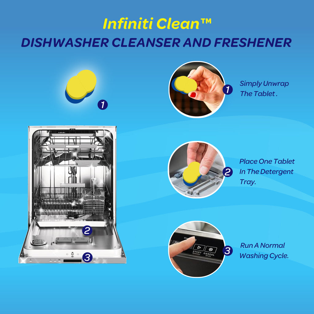 Infiniti Clean Dishwasher Cleanser & Freshener 8 Pack