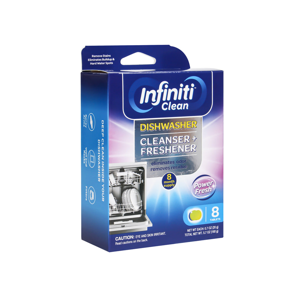 Infiniti Clean Dishwasher Cleanser & Freshener 8 Pack
